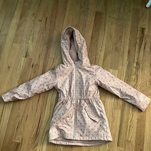 C&C California. Pink polka dot raincoat.